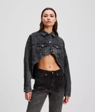 GIACCA DIAMIN IN DENIM CROPPATA OVERSIZE GIACCA DIAMIN IN DENIM CROPPATA OVERSIZE