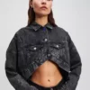GIACCA DIAMIN IN DENIM CROPPATA OVERSIZE GIACCA DIAMIN IN DENIM CROPPATA OVERSIZE