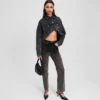 GIACCA DIAMIN IN DENIM CROPPATA OVERSIZE GIACCA DIAMIN IN DENIM CROPPATA OVERSIZE