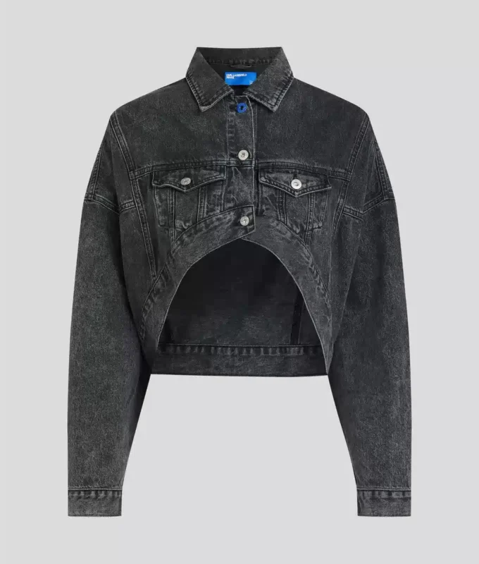 GIACCA DIAMIN IN DENIM CROPPATA OVERSIZE GIACCA DIAMIN IN DENIM CROPPATA OVERSIZE