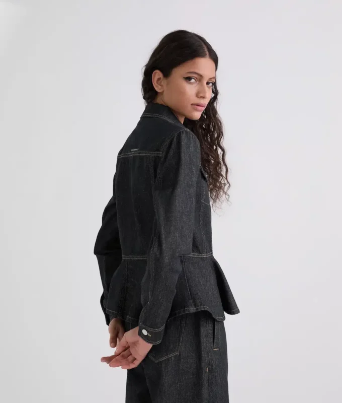 GIACCA IN DENIM CON CUCITURE A CONTRASTO GIACCA IN DENIM CON CUCITURE A CONTRASTO