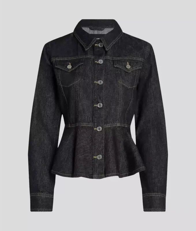 GIACCA IN DENIM CON CUCITURE A CONTRASTO GIACCA IN DENIM CON CUCITURE A CONTRASTO