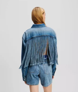 GIACCA IN DENIM CON FRANGE RELAXED