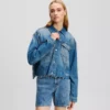 GIACCA IN DENIM CON FRANGE RELAXED