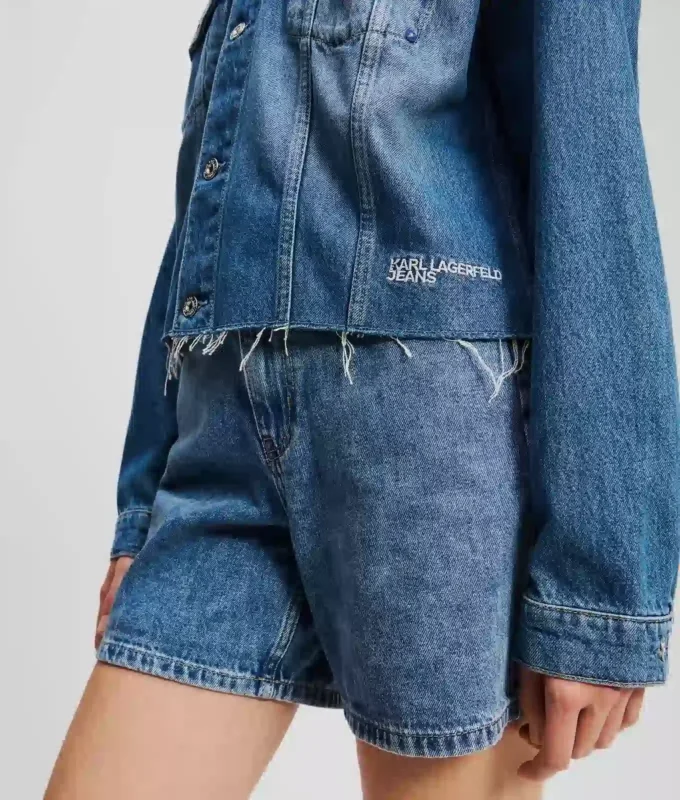 GIACCA IN DENIM CON FRANGE RELAXED