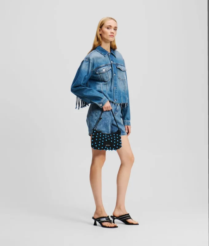 GIACCA IN DENIM CON FRANGE RELAXED