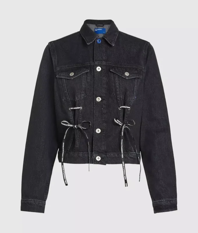 Giacca in denim con lacci