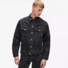 Giacca in denim con monogramma all-over Giacca in denim con monogramma all-over