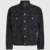 Giacca in denim con monogramma all-over Giacca in denim con monogramma all-over