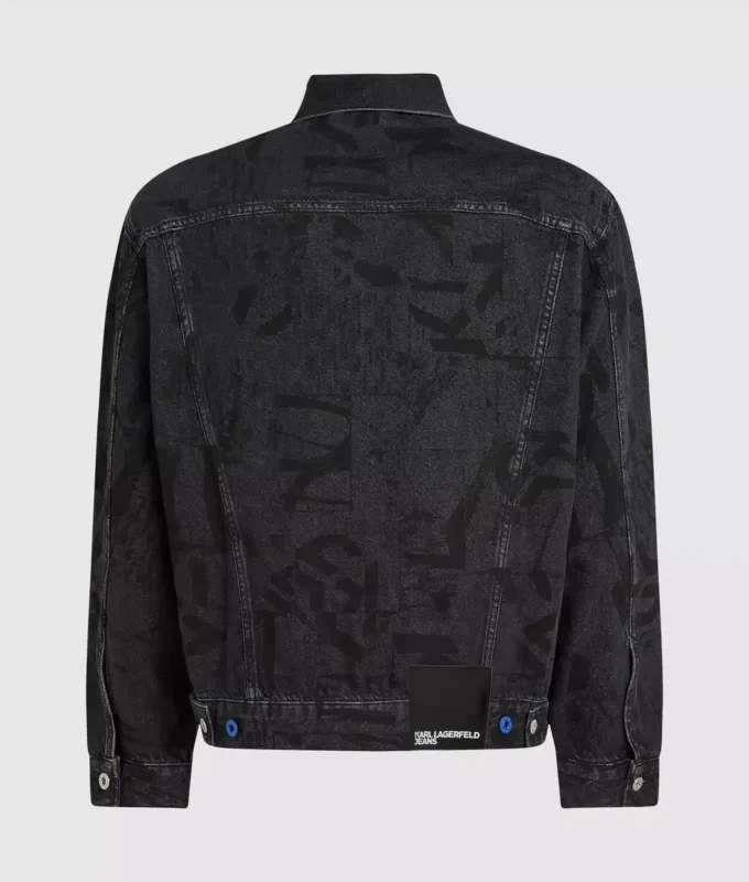 Giacca in denim con monogramma all-over Giacca in denim con monogramma all-over