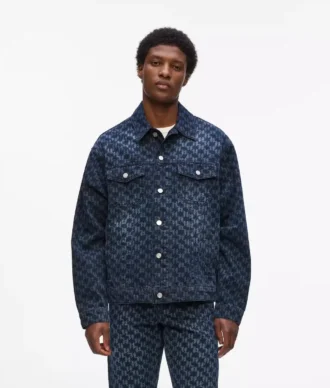 Giacca in denim con motivo Monogram all-over