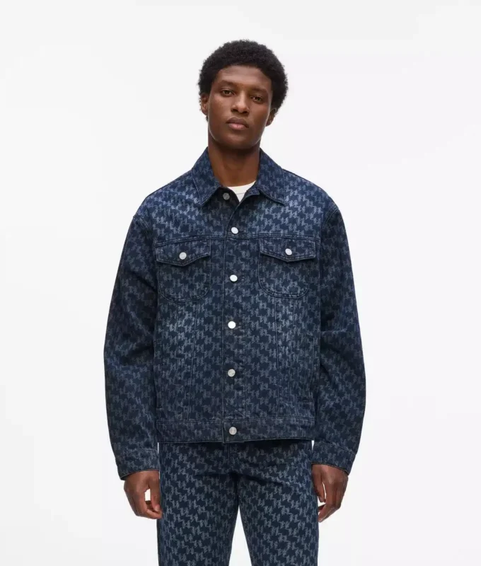 Giacca in denim con motivo Monogram all-over