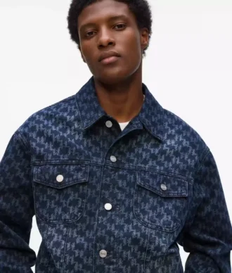 Giacca in denim con motivo Monogram all-over