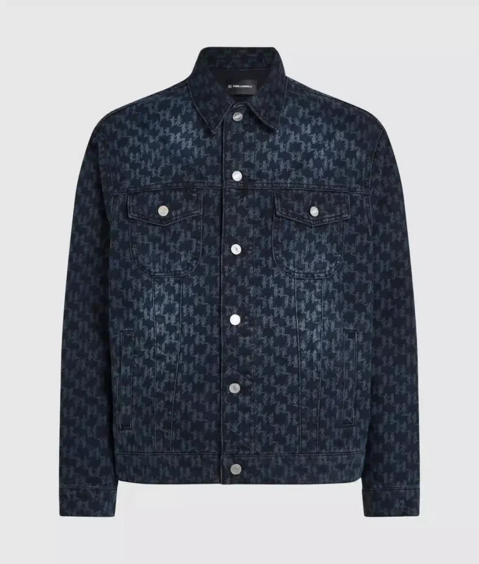 Giacca in denim con motivo Monogram all-over