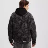 GIACCA IN DENIM CON STAMPA ALL-OVER GIACCA IN DENIM CON STAMPA ALL-OVER
