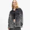 Giacca in denim sbiancato Giacca in denim sbiancato