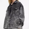 Giacca in denim sbiancato Giacca in denim sbiancato