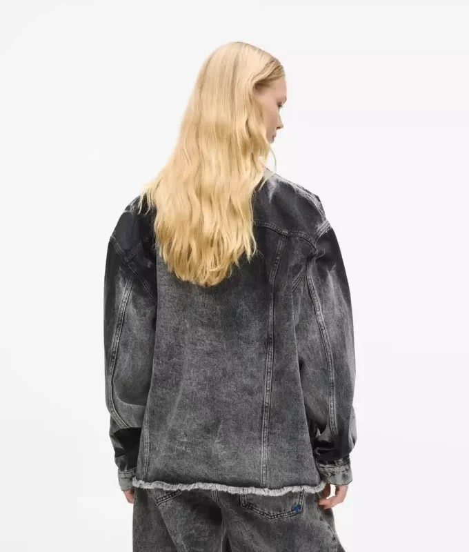 Giacca in denim sbiancato Giacca in denim sbiancato