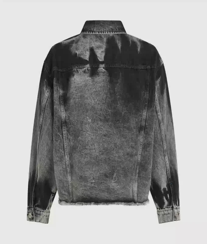Giacca in denim sbiancato Giacca in denim sbiancato