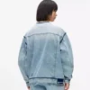 Giacca in denim senza colletto