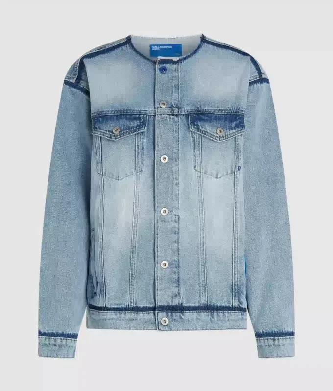 Giacca in denim senza colletto