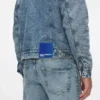 Giacca in denim shearling