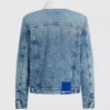 Giacca in denim shearling