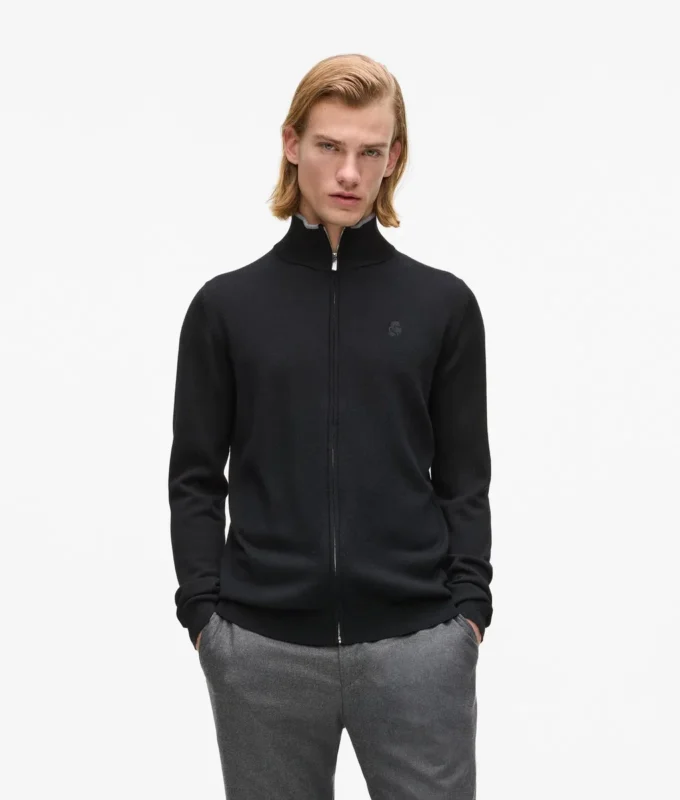 Giacca in maglia con zip Giacca in maglia con zip
