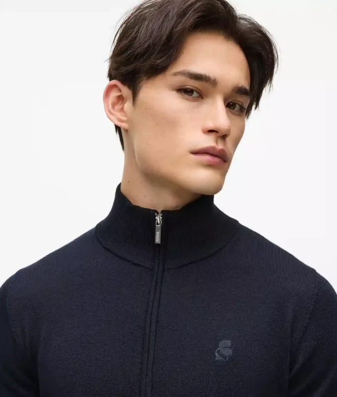 Giacca in maglia con zip Giacca in maglia con zip