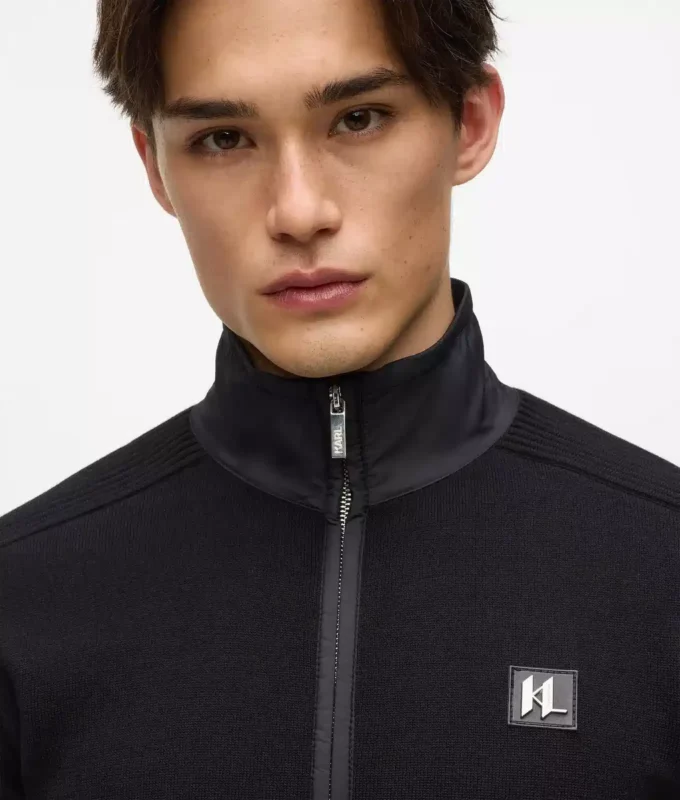 Giacca in maglia con zip Giacca in maglia con zip