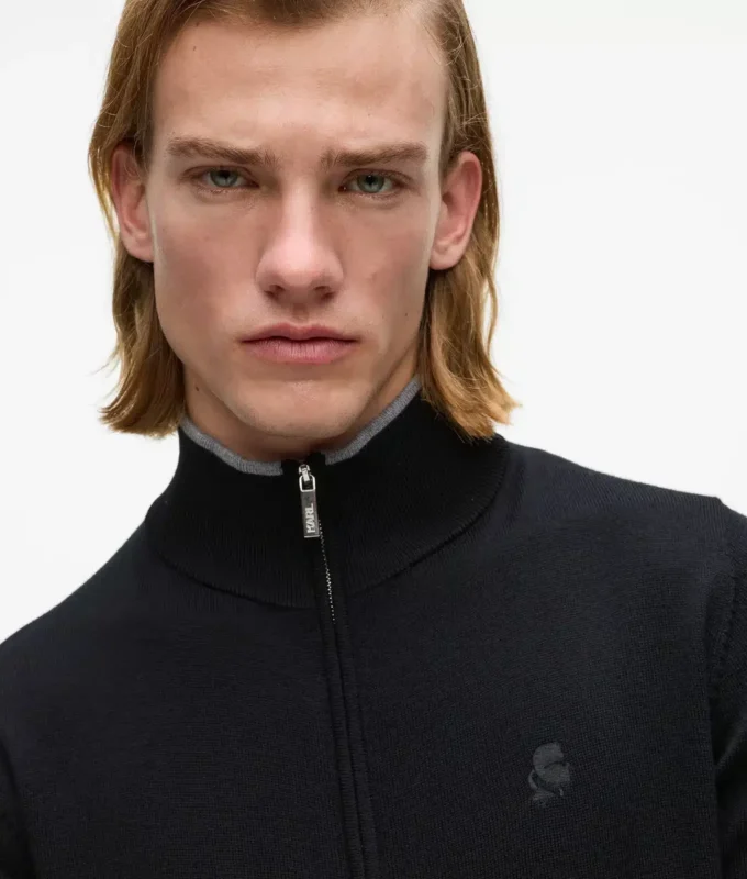 Giacca in maglia con zip Giacca in maglia con zip