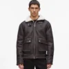 Giacca in shearling con monogramma Giacca in shearling con monogramma