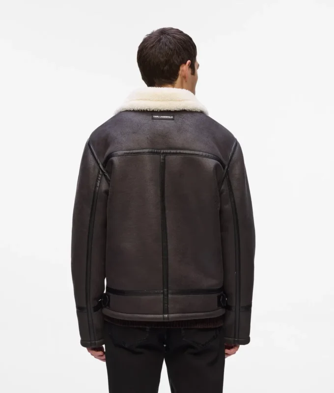 Giacca in shearling con monogramma Giacca in shearling con monogramma