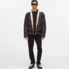 Giacca in shearling con monogramma Giacca in shearling con monogramma