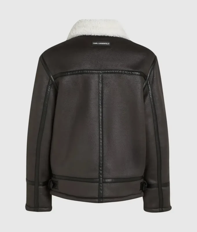 Giacca in shearling con monogramma Giacca in shearling con monogramma
