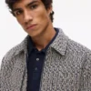 Giacca in tweed bouclé con zip