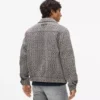 Giacca in tweed bouclé con zip