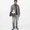 Giacca in tweed bouclé con zip