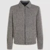 Giacca in tweed bouclé con zip