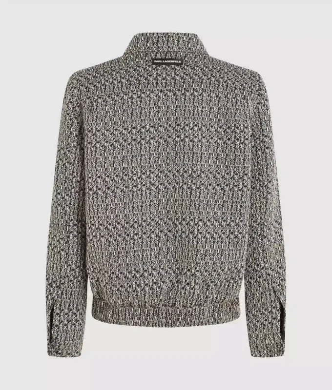 Giacca in tweed bouclé con zip