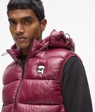 Gilet imbottito con cappuccio Ikon