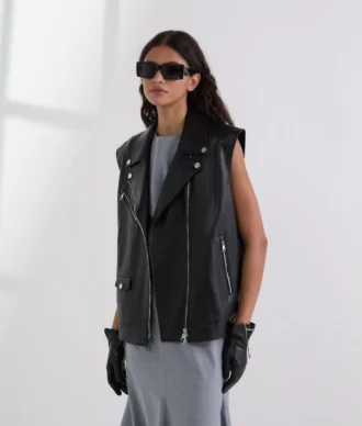 GILET IN ECOPELLE