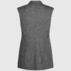 Gilet in tweed con revers in paillettes Gilet in tweed con revers in paillettes