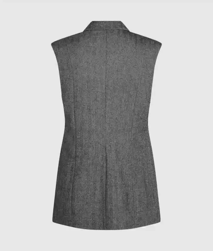 Gilet in tweed con revers in paillettes Gilet in tweed con revers in paillettes