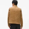 Gilet trapuntato in finta pelle scamosciata