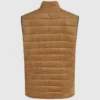 Gilet trapuntato in finta pelle scamosciata
