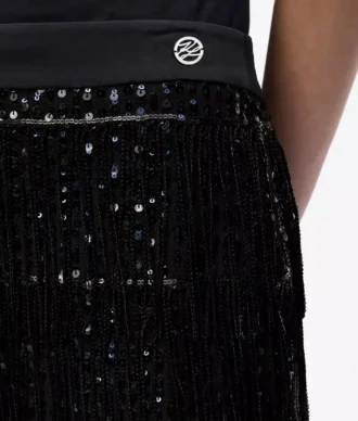Gonna con frange e paillettes