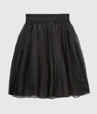 Gonna in rete con strass da bambina