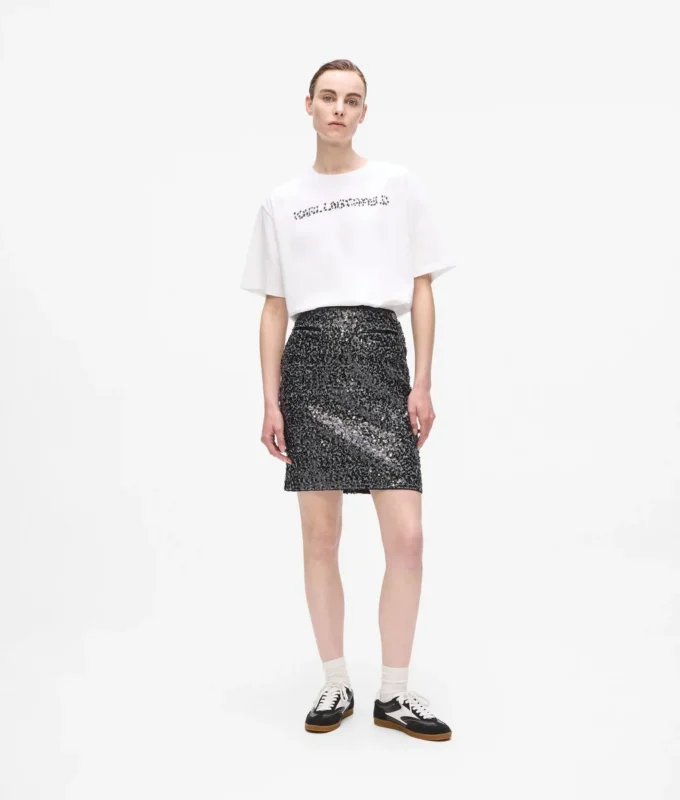 Gonna in tweed con paillettes Gonna in tweed con paillettes