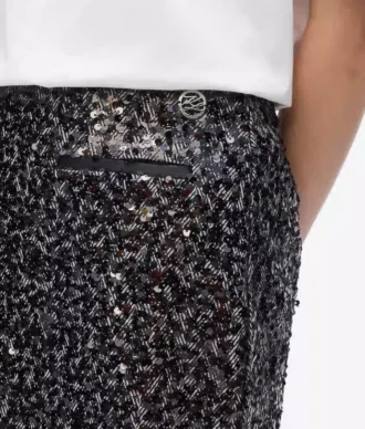 Gonna in tweed con paillettes